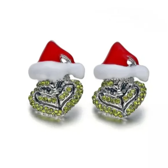 Grinch stud earrings - Picture 3 of 3